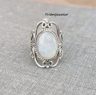Moonstone Ring925 Sterling Silver Band   Statement Ring Handmade  Ring All Size