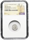 Ngc Ms Hungary Bela Ii 1131-1141 Ad Silver Unc Denar Crusader Medieval Coin