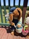 Dan Dee Collector s Choice Easter Bunny Rabbits Pair Standing 26  Plush Decor