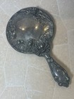 Art Nouveau Sterling Silver Hand Mirror Frame Woman Water Lilies 9 5    164 49g
