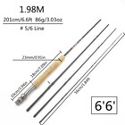 Fly Fishing Rod Carbon Fiber Slow Action Cork Handle Lightweight River Fly Rod