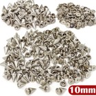 100x Punk Cone Metal Spikes Rivets Studs Screw Back For Clothing Jacket Leather