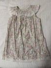 Vintage Polly Flinders Girls Dress Size 5 Floral Eyelet Ruffle Collar 100  Cotto