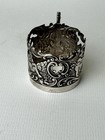 Antique Germany 800 Silver Tea Glass Holder With Ornate Rococo Cherub Scene