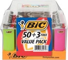 Bic Mini Lighters 53 Pack Assorted Colors