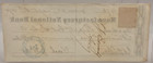 1870 Manufacturers National Bank Brooklyn Ny Check Revenue Stamp Antique