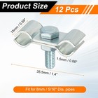 12pcs Chain Link Fence Panel Clamps 5 16  Galvanized Dog Kennel Clamps