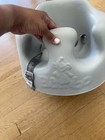 Bumbo Baby Booster Floor Seat With Safety Straps  Gray Color