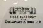 Chesapeake   Ohio Railroad C o Dining Car Washington Service Plate - Excellent 