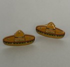 Vintage 2 Corona Beer Sombrero Hat Lapel Button Enamel Pin Collector Breweriana