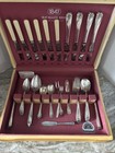 Mcm Vintage 1847 Rogers Bros Silverware Daffodil Serving 40 Piece Original Chest