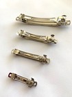 Barrettes French Clips Metal Silver Diy Hair Bows Assorted Sizes 40 Pcs