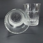 Crown Royal Whiskey Glasses Set Of 2 Old Fashioned Rocks Tumblers Ribbed Base