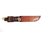 Us Utica Cut Co Fighting Combat Knife Leather Sheath Vietnam Era Military