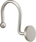Nickel Shower Curtain Hooks Rustproof Metal Rings Heavy Duty Bathroom Set Of 12