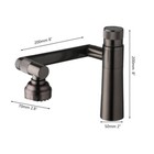 Black grey Bathroom Sink Faucet 360  swivel  pull Out Spray Single Hole Mixer Tap