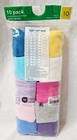 Wonder Nation Girls Brief Panties 10 Pack Asst Colors Size 4 6 8 10 12 14 16 18