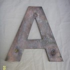 Vtg Solid Brass 8  Letter A Architectural Salvage Sign Advertising