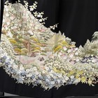 Japanese Kimono Kurotomesode Black 157 5cm 5 Ft 2 In Pure Silk B1323