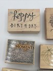 Wood Rubber Stamps Lot Of Assorted Crafts Stamp Variety Of Brands Free Ship