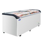 19 3 Cu ft Curved Top Display Freezer Sliding Glass Lid Ice Cream Mobile Freezer