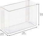 Idesign Affixx Plastic Wall Mount Organizer For 3 5  X 8  X 5 5   Clear 