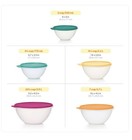 Tupperware Wonderlier Sheer Bowls Set Of 5 With Limited Edition Lid Colors New