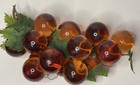 Vintage Orange Amber Lucite Grapes Cluster Mid Century Modern Mcm Home Decor