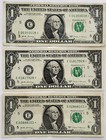  1 Bill 2017 Series One Dollar Bill Star Note Lot Of  3  Frb  e  Richmond  Va