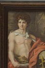 Vintage Framed Print St  John The Baptist Religious Art Decor After Caravaggio