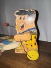 Rare 1962 Fisher Price Fred Flintstone Vintage Pull Toy Zilo - Works 