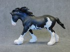 Collecta Nip   Clydesdale Stallion - Black Sabino   88981 Draft Toy Model Horse