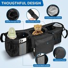 Double Stroller Organizer Caddie Accessory Insulated Cup Phone Holder And Cooler