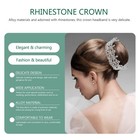 Bridal Rhinestone Crown Tiara Princess Full Round Crystal Crown Wedding Headp   