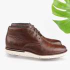 Timberland Mens Preston Hills Chukka Boots Size 8 Brown Leather Lace-up Comfort