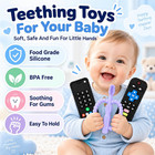 Baby Teething Toys 3 Pack  Teether Toy Remote   Phone   Toothbrush