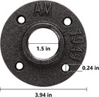 Floor Flange 1-1 2  Pipe Flange 4pcs Industrial Malleable Iron Pipe Fittings Wit