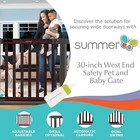 West End Safety Baby Gate  Dark Walnut Stained Wood