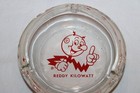 Vintage Reddy Kilowatt Advertising Glass Ashtray Electrical Utilities Mascot
