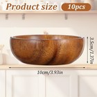 10 Pcs 3 9 Inch Acacia Wood Bowls Small Wooden Salad Sauce Dipping Bowls Set