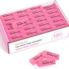 Pink Erasers  120 Pack Pink Erasers Bulk For School  Office  Latex-free Soft    