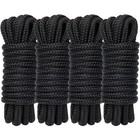 4 Pack 3 8 X 15 Dock Lines Nylon Rope For Boats Double Braided Accessories Black