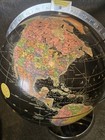 Vintage Replogle Encyclopedia Britannica Black Globe Black   Chrome 12  1960 s