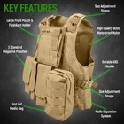 Military Tactical Vest Air Soft Paintball Molle Plate Carrier Combat Play Vest