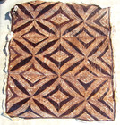 Vintage Tapa Cloth Pacific Islands Pounded Bark Paper Tree Fabric Pulp 43 x37 