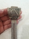 Vintage Navajo Gibson Gene  Sterling Silver Watch Band Expansion  Story Teller 