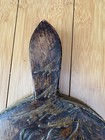 Antique Norwegian Acanthus Hand Carved Wood Fireplace Bellows With Deer Motif