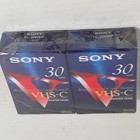 Sony Vhs-c Premium Blank Video Tapes 30 Min Camcorder 2-pack Sealed