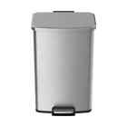 13 2 Gallon Rectangular Stainless Steel Trash Can  Kitchen Step Trash Can  New