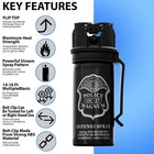 2 Police Magnum Pepper Spray 2oz Stream Flip Top Belt Clip Self Defense Security